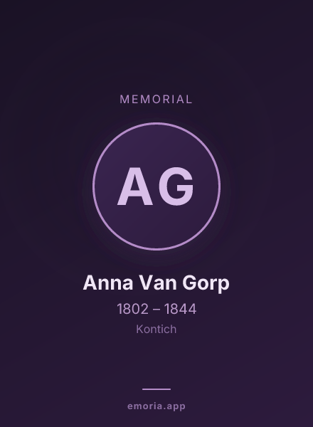 Memorial portrait of Anna Van Gorp