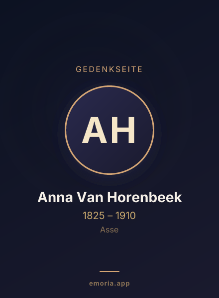 Gedenkportrait von Anna Van Horenbeek
