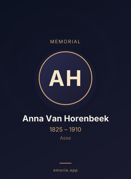 Memorial portrait of Anna Van Horenbeek