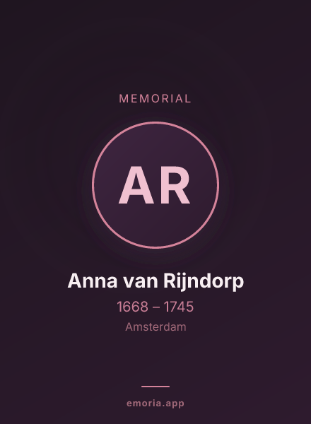 Memorial portrait of Anna van Rijndorp