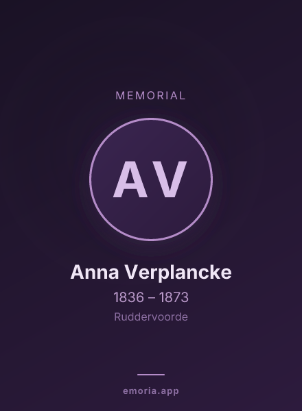 Memorial portrait of Anna Verplancke