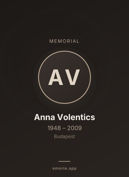 Memorial portrait of Anna Volentics