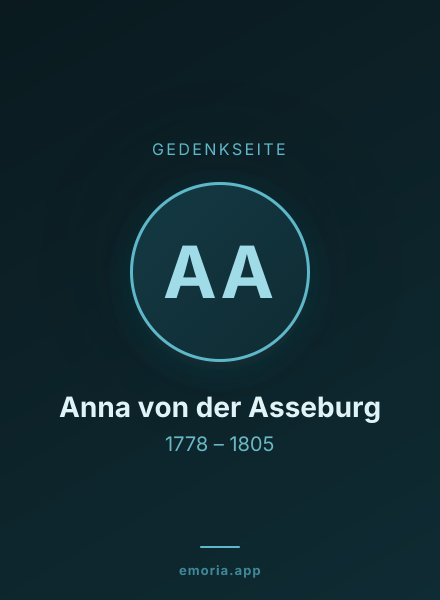 Gedenkportrait von Anna von der Asseburg