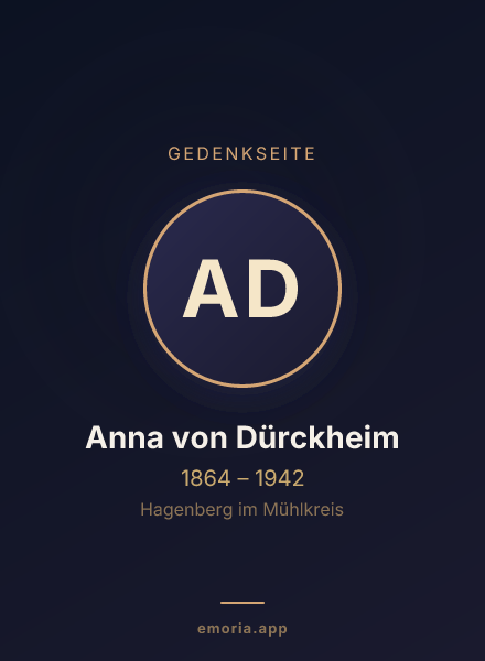 Gedenkportrait von Anna von Dürckheim