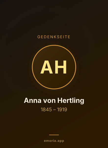 Gedenkportrait von Anna von Hertling