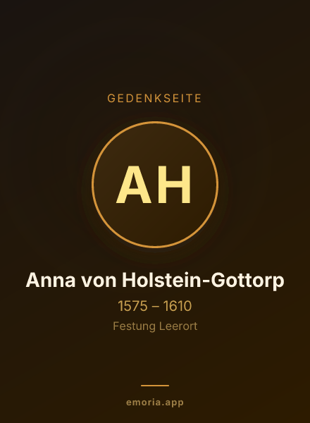 Gedenkportrait von Anna von Holstein-Gottorp