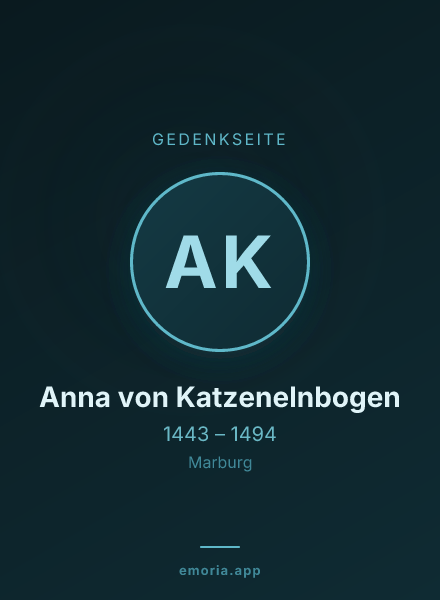 Gedenkportrait von Anna von Katzenelnbogen