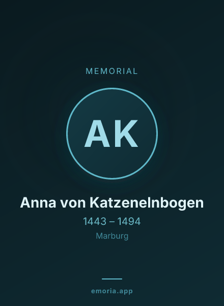 Memorial portrait of Anna von Katzenelnbogen