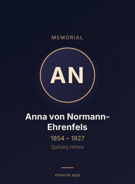 Memorial portrait of Anna von Normann-Ehrenfels