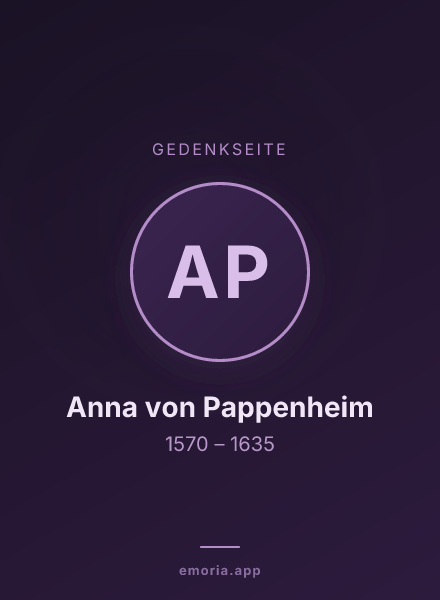 Gedenkportrait von Anna von Pappenheim
