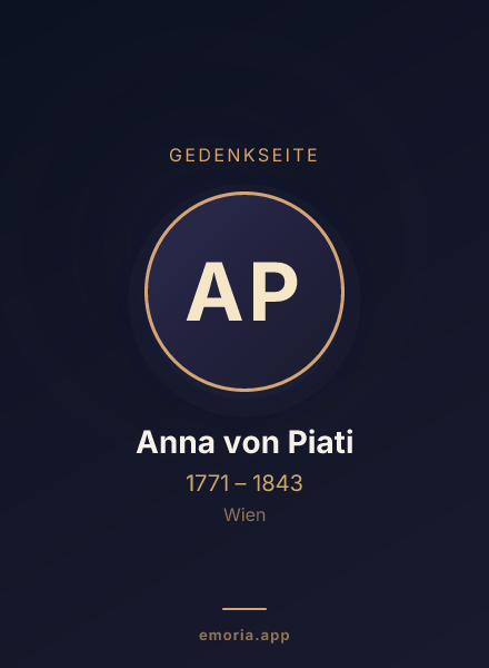 Gedenkportrait von Anna von Piati