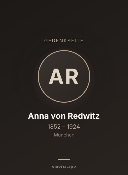 Gedenkportrait von Anna von Redwitz