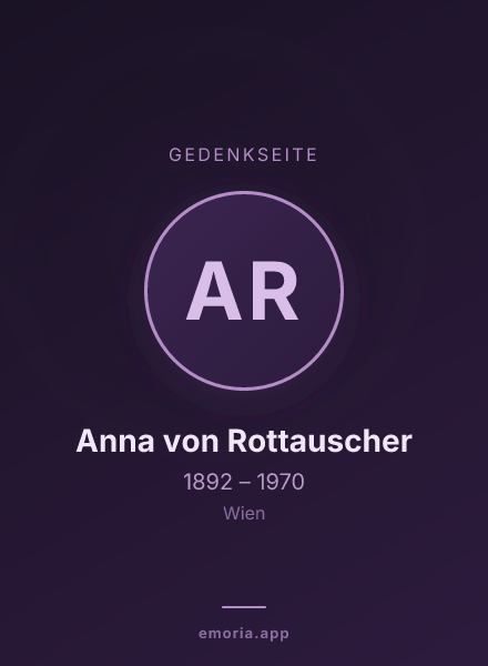 Gedenkportrait von Anna von Rottauscher