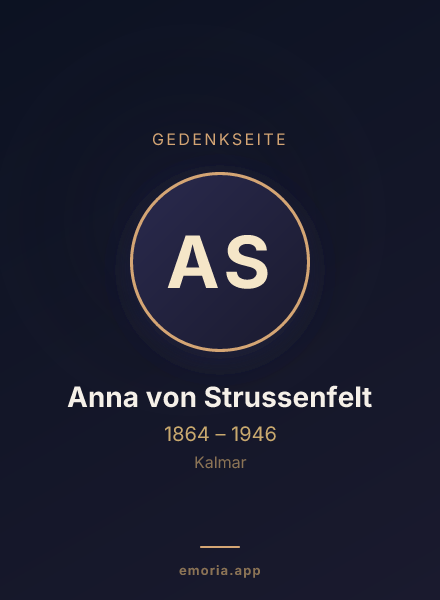 Gedenkportrait von Anna von Strussenfelt