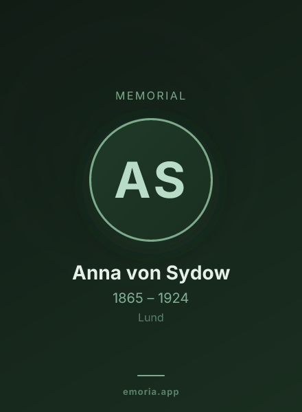 Memorial portrait of Anna von Sydow