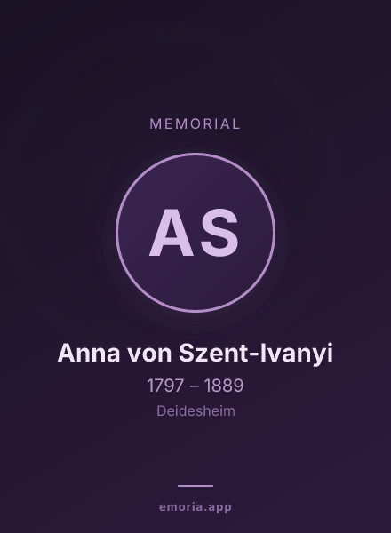 Memorial portrait of Anna von Szent-Ivanyi