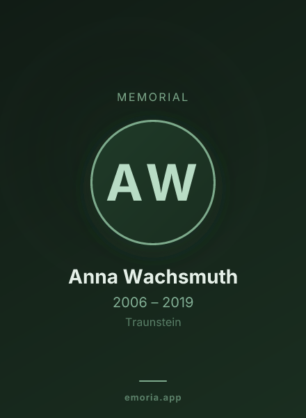 Memorial portrait of Anna Wachsmuth