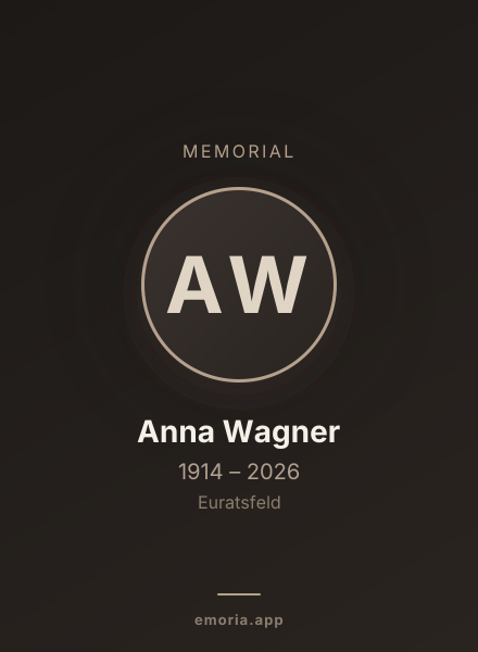 Memorial portrait of Anna Wagner