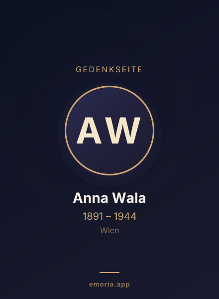 Gedenkportrait von Anna Wala
