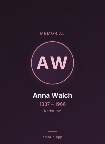 Memorial portrait of Anna Walch