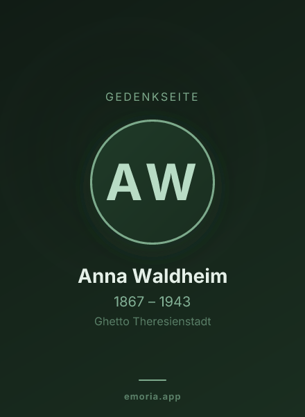 Gedenkportrait von Anna Waldheim