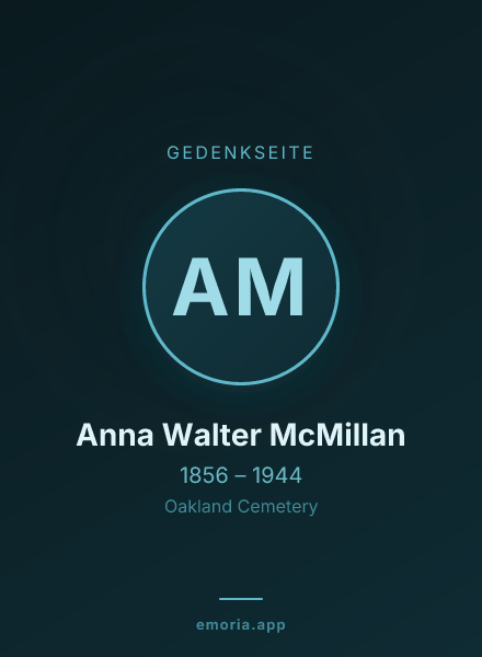 Gedenkportrait von Anna Walter McMillan