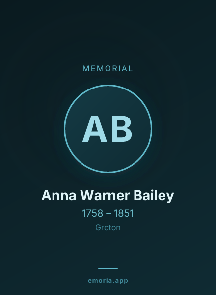 Memorial portrait of Anna Warner Bailey