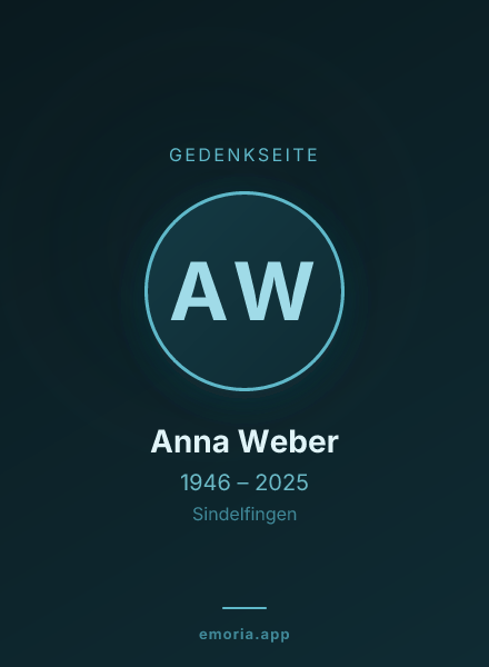 Gedenkportrait von Anna Weber