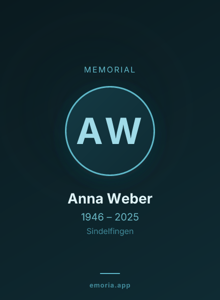 Memorial portrait of Anna Weber