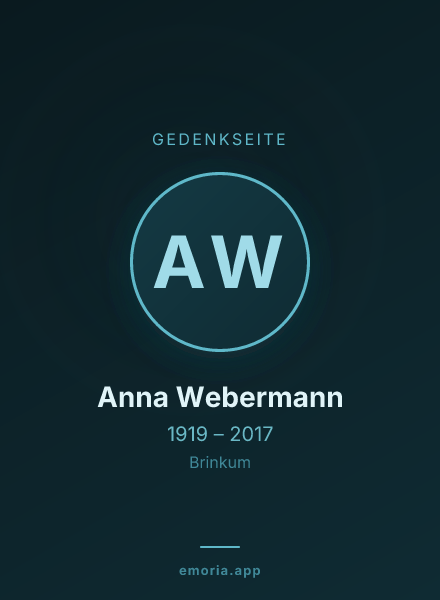 Gedenkportrait von Anna Webermann