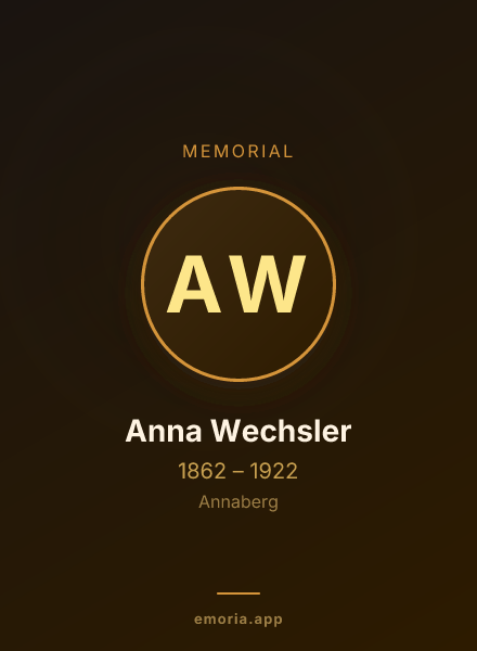 Memorial portrait of Anna Wechsler