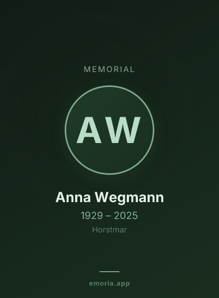 Memorial portrait of Anna Wegmann