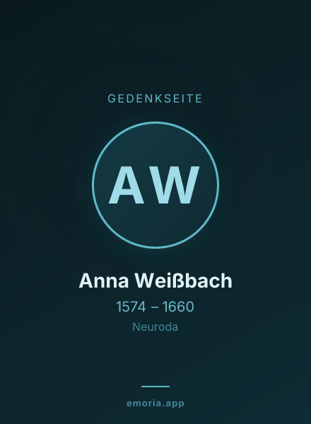 Gedenkportrait von Anna Weißbach