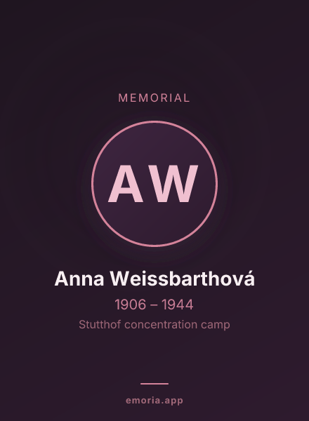 Memorial portrait of Anna Weissbarthová