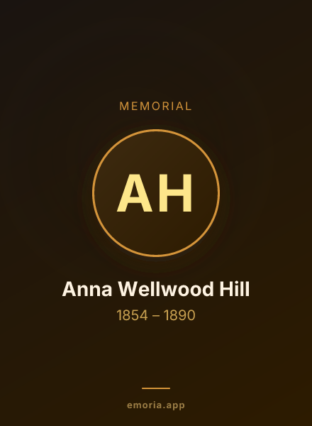 Memorial portrait of Anna Wellwood Hill