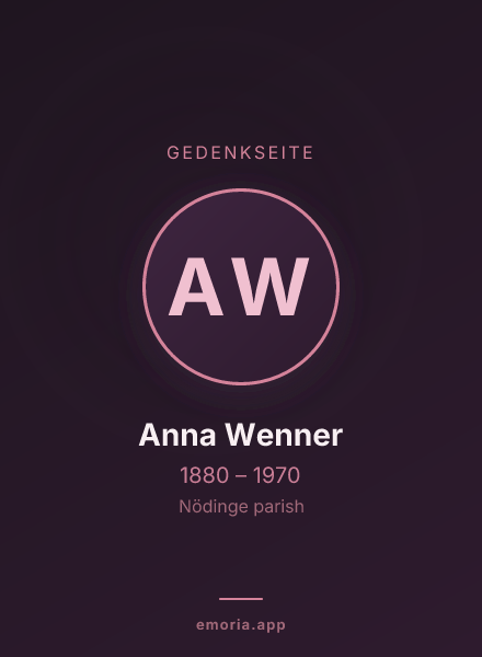 Gedenkportrait von Anna Wenner