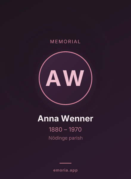 Memorial portrait of Anna Wenner