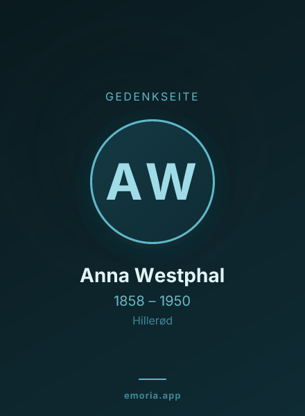 Gedenkportrait von Anna Westphal