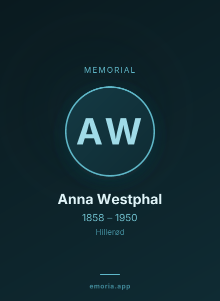 Memorial portrait of Anna Westphal