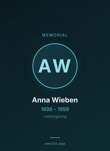 Memorial portrait of Anna Wieben