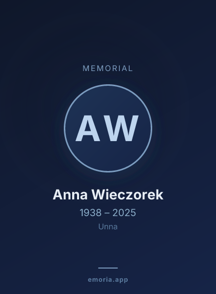 Memorial portrait of Anna Wieczorek