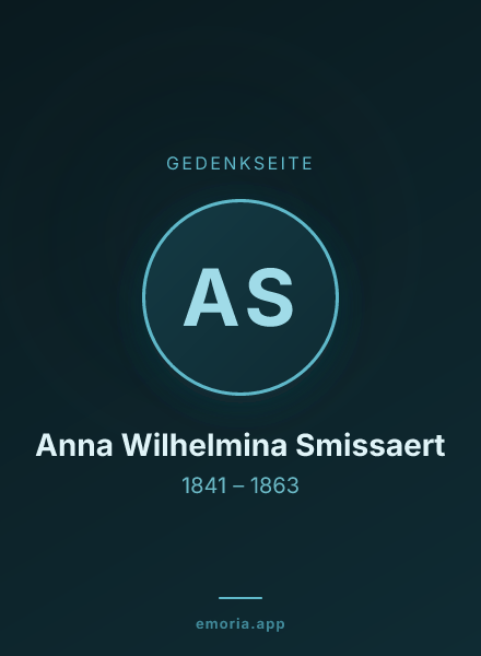 Gedenkportrait von Anna Wilhelmina Smissaert