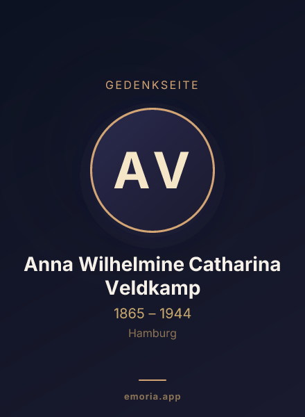 Gedenkportrait von Anna Wilhelmine Catharina Veldkamp