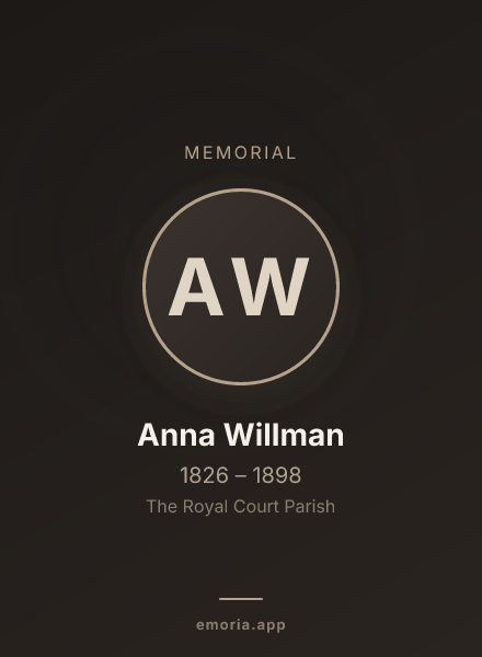 Memorial portrait of Anna Willman