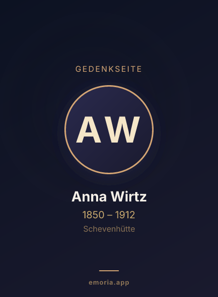 Gedenkportrait von Anna Wirtz