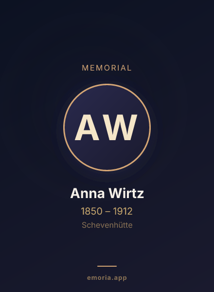 Memorial portrait of Anna Wirtz