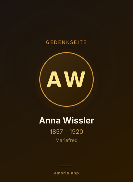 Gedenkportrait von Anna Wissler