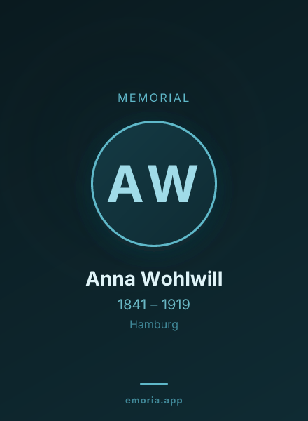 Memorial portrait of Anna Wohlwill