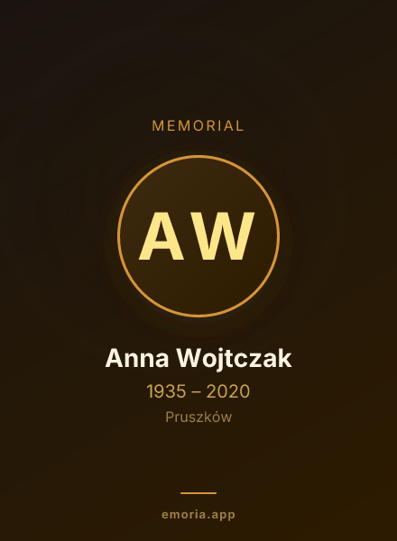 Memorial portrait of Anna Wojtczak