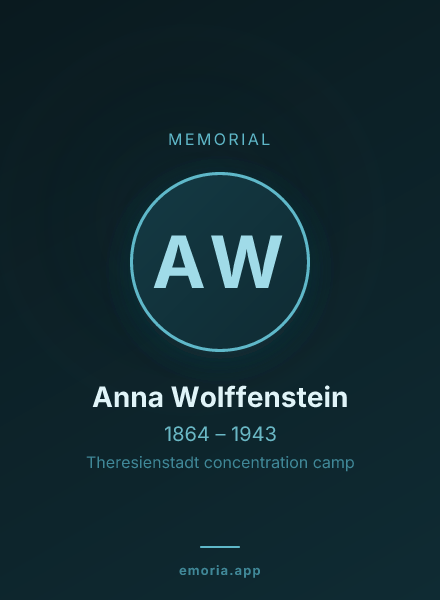 Memorial portrait of Anna Wolffenstein
